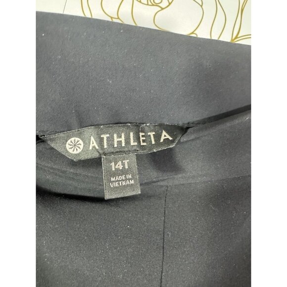 Athleta Pants Women’s 14T Gramercy Black Track Trouser Wide Leg Snap Hem -010 - Picture 7 of 8
